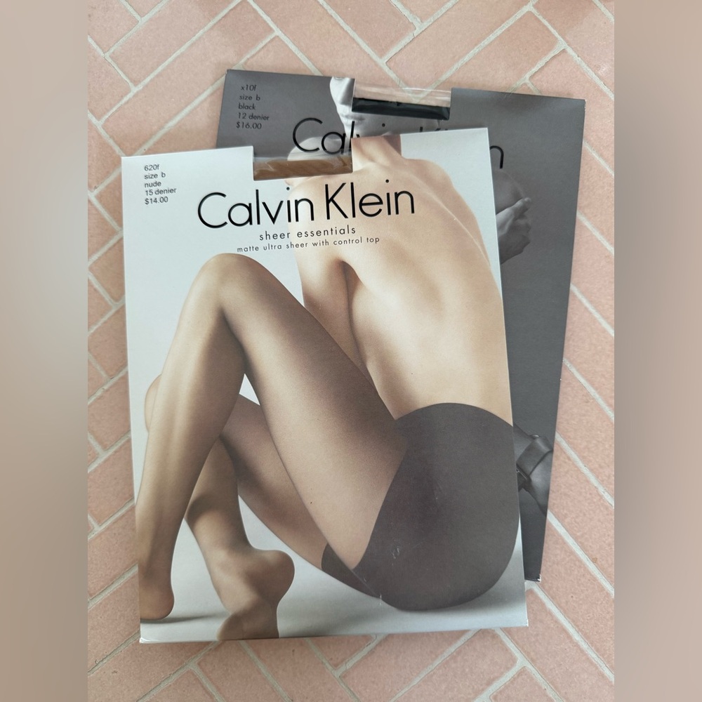 Calvin Klein Sheer Hosiery Pantyhose (2pk) - Size B
